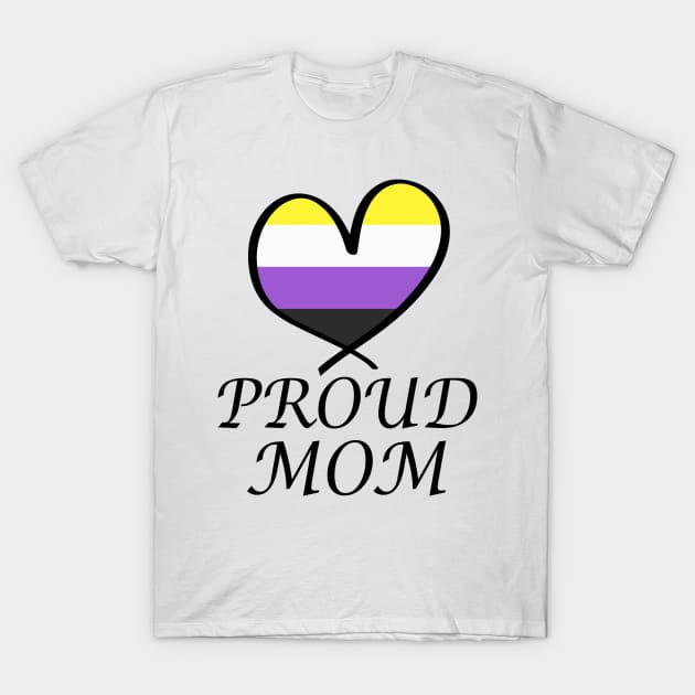 Proud Mom LGBT Gay Pride Month Nonbinary Flag T-Shirt by artbypond